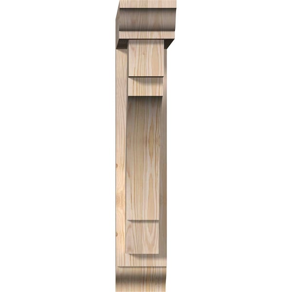 Merced Traditional Smooth Bracket W/ Offset Brace, Douglas Fir, 5 1/2W X 22D X 30H